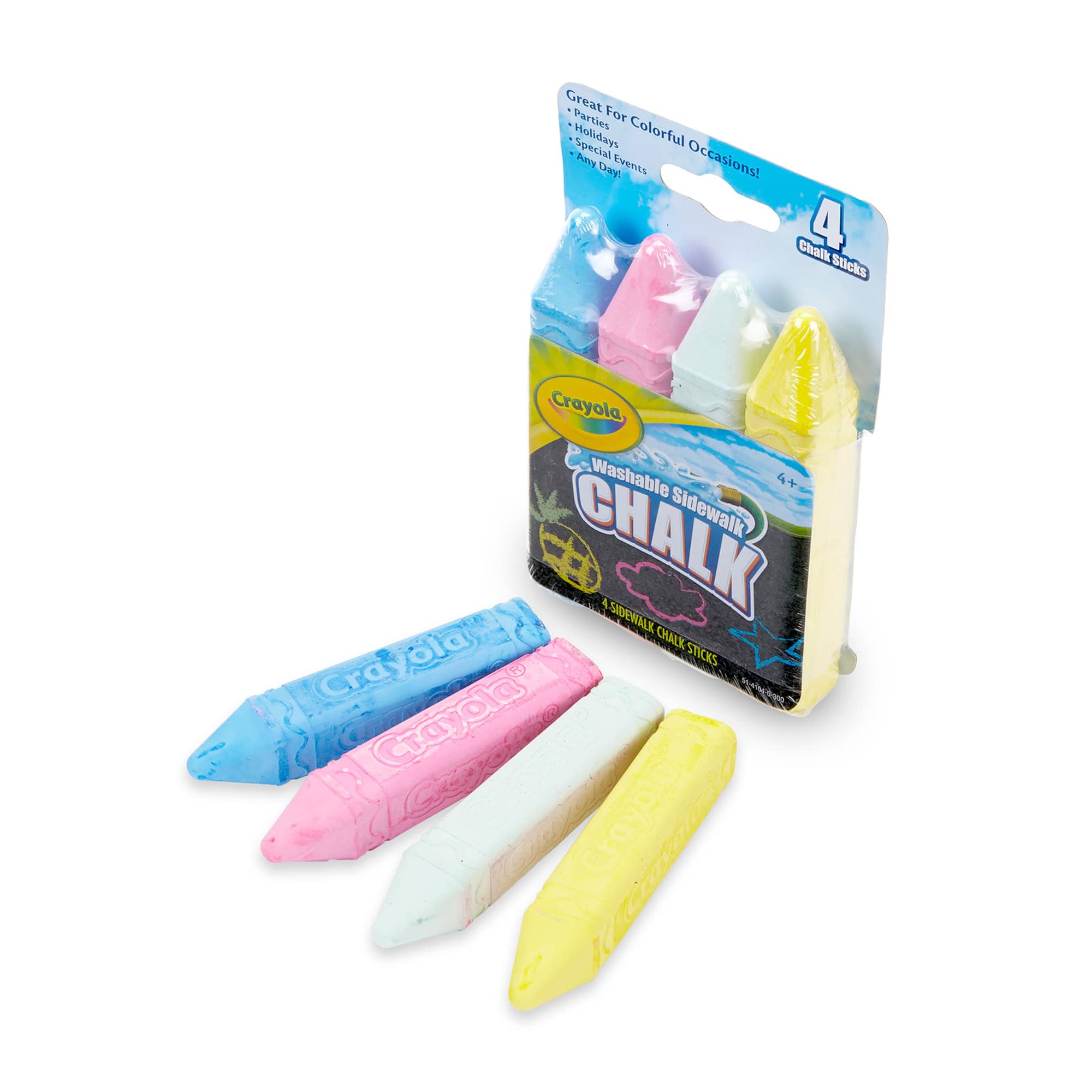 Crayola® Sidewalk Chalk, 12 Packs of 4